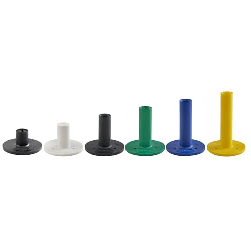 TH Golf Premium Rubber Golf Tees Pack of 6 Durable Long-Lasting Tees in Multiple Sizes & Colours for Drivers Woods & Irons
