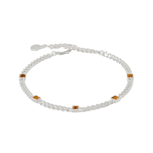 Image of Alex and Ani September Birthstone Sapphire Curb Chain Bracelet