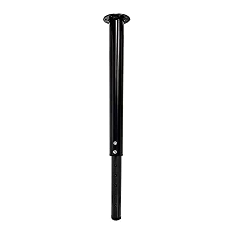 HUAZIYU Adjustable Metal Table Legs Telescopic Furniture Feet Iron Dining Table Legs Lifting Bar Legs Adjustable Support Foot DIY Replacement Furniture Legs,with screws (53 to 95cm,Black) Cover