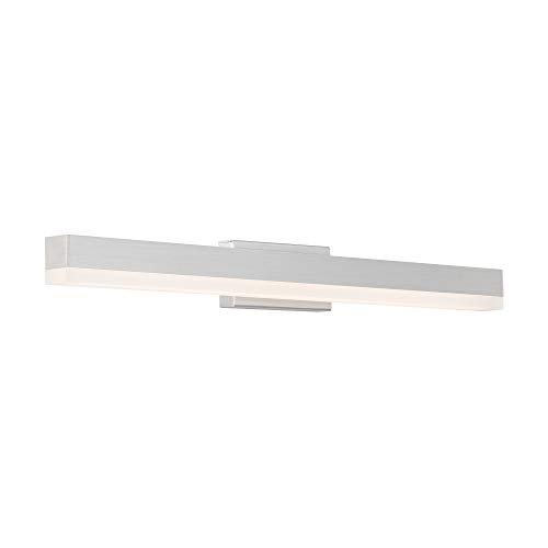Image of WAC Lighting dweLED, Styx 25in LED Bathroom Vanity or Wall Light 3-CCT 2700K-3000K-3500K Set to 3000K in Brushed Aluminum