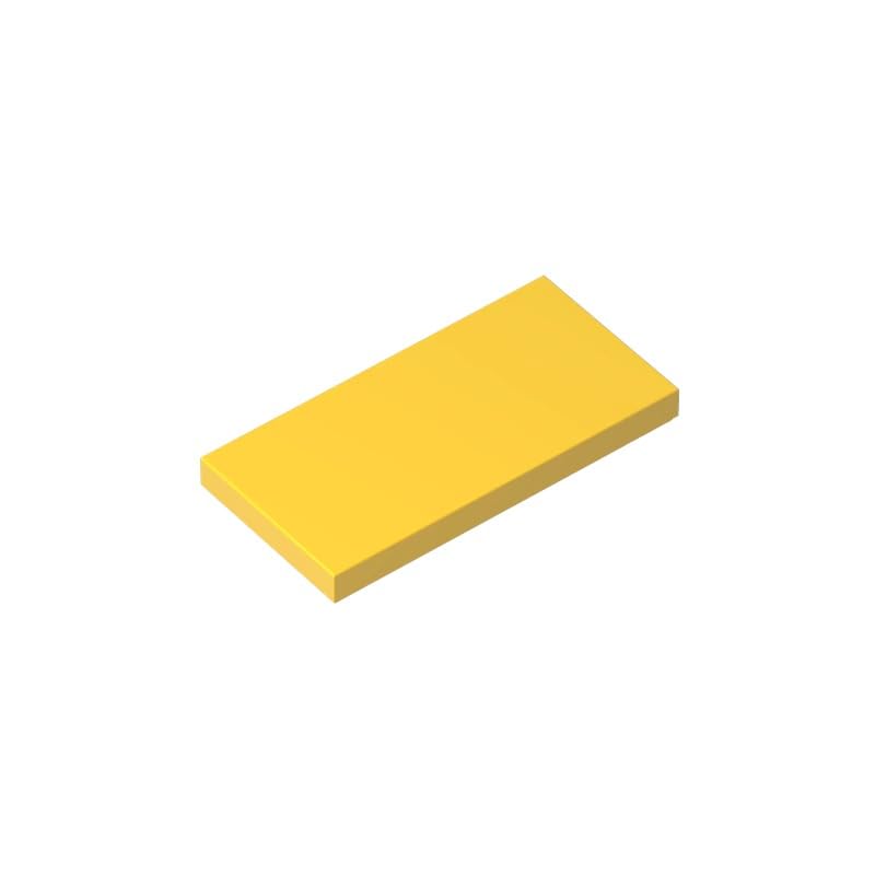 XYEIUGO Gobricks 87079 Foundation Plate Tile 2x4 with Groove 50 Pieces GDS-614 Building Blocks Color:Yellow