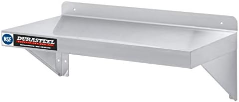 DuraSteel Stainless Steel Wall Shelf - 24" Wide x 12" Deep Commercial Grade - NSF Certified - Industrial Appliance Equipment (Restaurant, Bar, Home, Kitchen, Laundry, Garage and Utility Room)