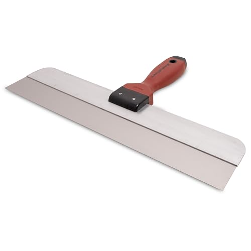 Espátula de superficie estrecha Marshalltown con mango DuraSoft de acero inoxidable, herramienta para yeseros y pintores, tamaño de la espátula: 406x57 mm