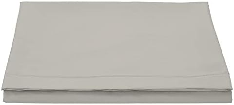 Pizuna Deluxe White Double Fitted Sheet 100% Cotton, 600 Thread Count Long Staple Crisp Cotton Fitted Bed Sheets Double 140x200, Sateen 40 cm Deep Pocket Fitted Sheet 1Pc (White Double Fitted Sheets)