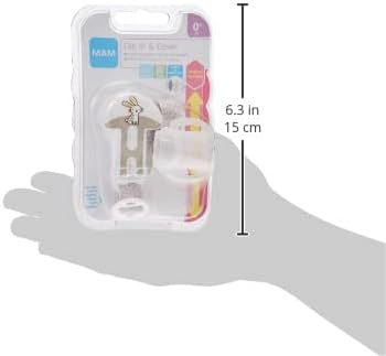 MAM Clip It! & Cover Pacifier Brooch and Dummy Case 0+ Months Grey