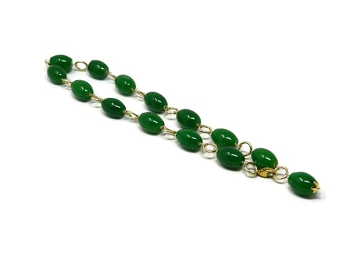Collier ras-du-cou jade vert émeraude anti-allergie, bijou délicat pour peaux sensibles