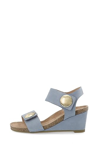 Sandales en nubuck CA'SHOTT chaussures d'été femme avec semelle compensée confortable velcro