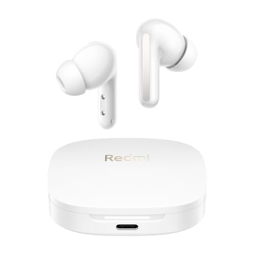 Xiaomi Redmi Buds 6 - Auriculares inalámbrico, cancelación de Ruido, Ligero, 10 Horas de autonomía y 42 Horas con el Estuche de Carga, Bluetooth, Blanco (Versión ES)