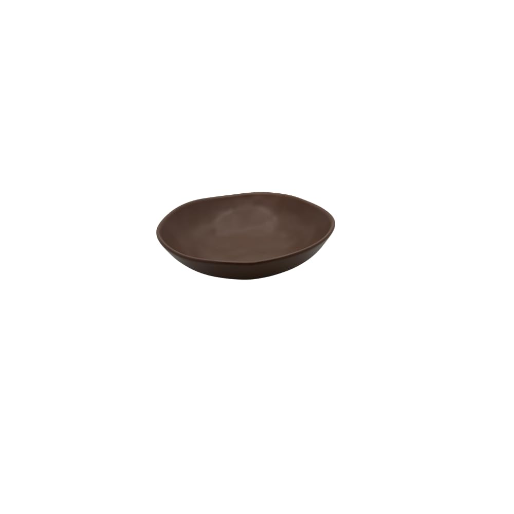 Organic Tortora – Servizio Piatti 18 Pezzi in Stoneware, 6 Persone: 6 Piani 25 cm, 6 Fondi 20 cm, 6 Frutta 20 cm – Finitura Opaca Artigianale – Moderno Nordico – Lavastoviglie e Microonde.