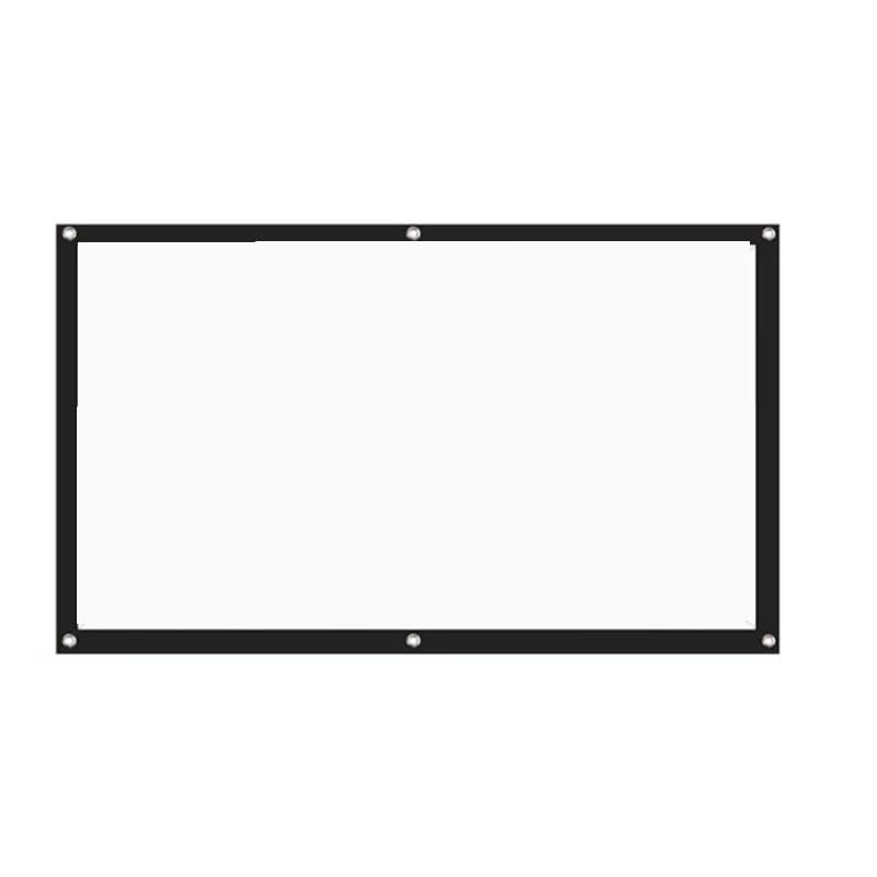 Pantalla de proyector portátil contra reflejos, lona de 120 pulgadas para casa