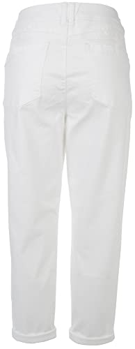 Democracy Womens 25 in. Roll Cuff Crop Jeans 6 White2
