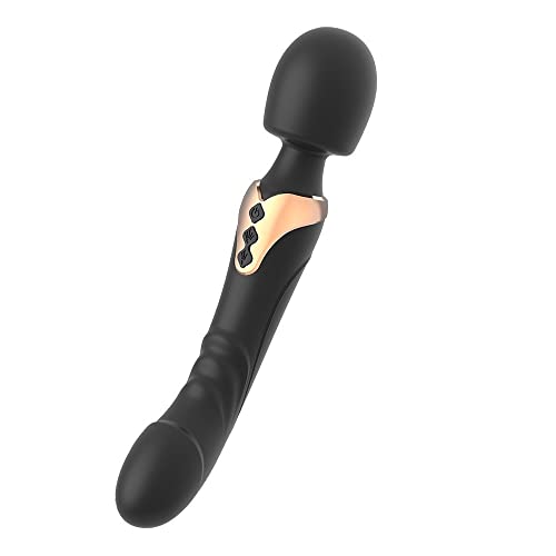 Xuomt Doppelkopf Vibratoren für Sie mit Stoßfunktion Vibratoren für Frauen mit 10 Vibrationsmodi Silikon G-Punkt Leises und Starkes Massagegerät Mastubrator Sexspielzeug für Frauen Paare