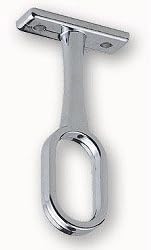 Oval Centre Support Bracket - Chrome Finish 30mm x 15mm x 1