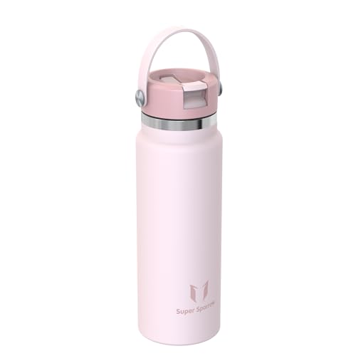 Sparrow Trinkflasche Edelstahl 1L - Weiter Öffnung SwivelSip Thermosflasche mit Strohhalm - BPA-frei, Auslaufsicher Trinkflaschen - Ergonomisch Thermoskanne für Sport, Reisen, Outdoor 2
