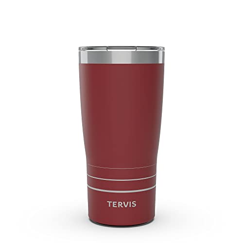 Tervis Traveler Powder Coated Stainless Steel Triple Walled Insulated Tumbler Travel Cup Keeps Drinks Cold & Hot, 20oz, Foxberry Red