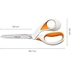 Fiskars 1014579 Scissors RazorEdge Softgrip 21 cm, Stainless Steel Blade/Plastic Handles, Orange