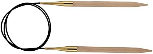 KnitPro KP35308 40 cm x 4 mm Basix Fixed Circular Needles, Birch