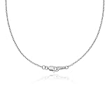 Ladylike 925 Sterling Silver Cable Chain for Girls, 1.35mm Italian Cable Chain Necklace, Classic Lob