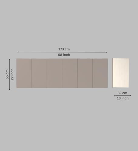 Image of SPECIALITY PANELS 6 Door Wall Cabinet with UV Profile Shutter | Wall Mounted Storage Cabinet for Kitchen Bathroom Living Room | Wooden Wall Cabinet Organizer UV Mocha Finish DIY Assembly