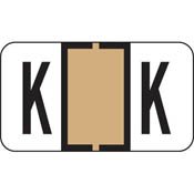 Jeter Alpha Ring Book Replacement Page (5 Pages 120 Labels) (Letter K-Tan)