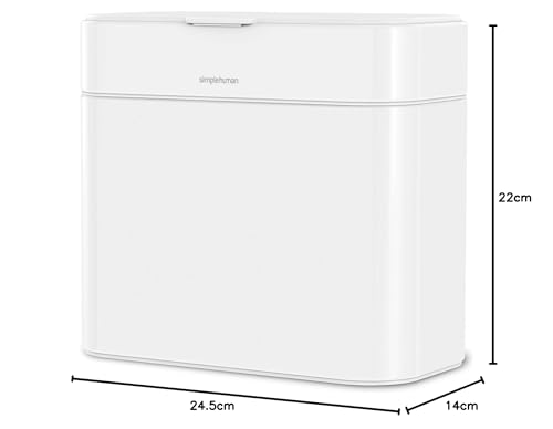 Image of simplehuman Compost Caddy, Detachable and Countertop Bin, 4 Liter / 1.06 Gallon, White