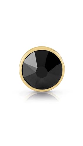 Orecchini Da Uomo Di Guess Della Collezione Frontiers. Orecchini A Lobo In Acciaio Di Colore Oro Con Zircone Nero Di 8 Mm. Misura: T/U. La Referenza è Jume01343Jwygbkt/U - 2