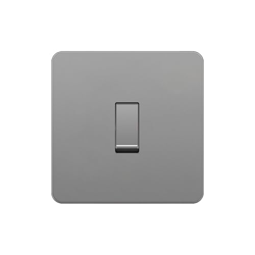 Interrupteur sans vis 1/2 voies LIDER thermoplastique gris sidéral
