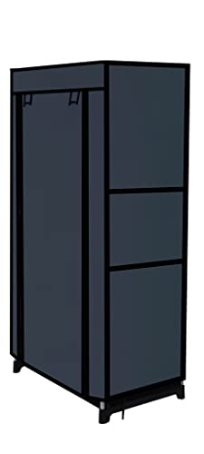 Image of Multi Utility 6 Layer Shelf Collapsible Metal Pipes with Non-Woven 100GSM Fabric Cover for Shoe /Cloth /Toy /Books Rack (Black, Metal)
