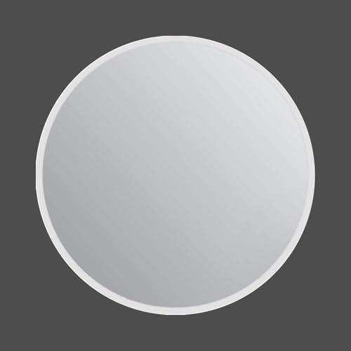 Image of Sidra Decor Wall Mounted Round Wall Mirror for Living Room, Makeup & Bathroom | Metal Frame Hanging Circle Mirror for Home Decoration & Interior HD Vanity Mirror wash Basin (White 24 Inch)