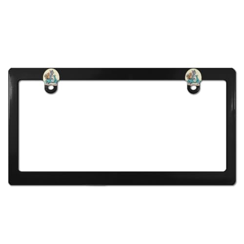 トムとジェリー ナンバープレート フレーム ナンバーフレーム 普通車 軽自動車適用 装飾ボーダー タグ装飾 耐久性 カーアクセサリー 錆びにくい おしゃれ ?り物