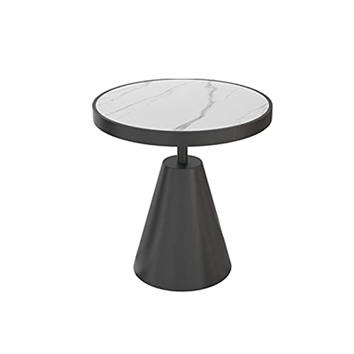 LUCBEI Mobile Side Table Small Tea Table Sofa Corner Style Round Leisure Table End Table Side Table For Small Spaces Sofa End Table (Color : White)