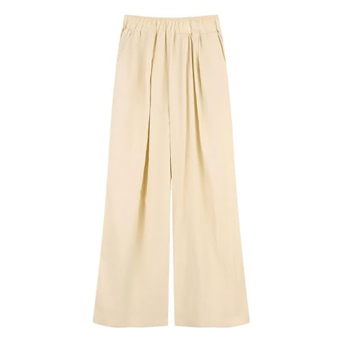 Kids Girls Baggy Straight Pants Elastic Waist Wide Leg Solid Color Relaxed Joggers Soft Sweatpants Casual Loose Trouser