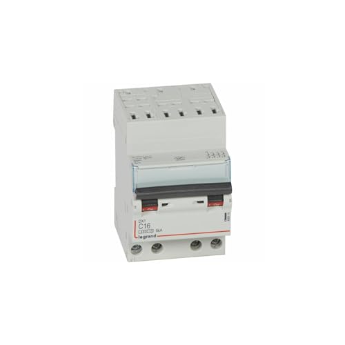 406919 Disjoncteur tétrapolaire 16A - 4P Courbe C - 4,5/6kA - Automatique et vis - Legrand DX3