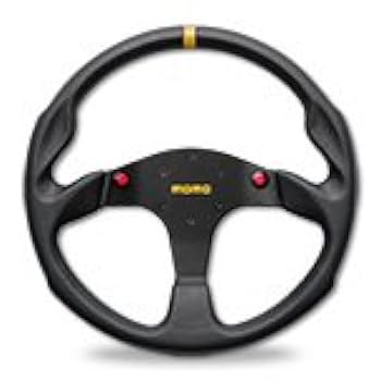 MOMO ステアリング ホイール 黒 レザー 取り付けキット付き MOMO ステアリング ホイール 黒 レザー 取り付けキット付き MOMO