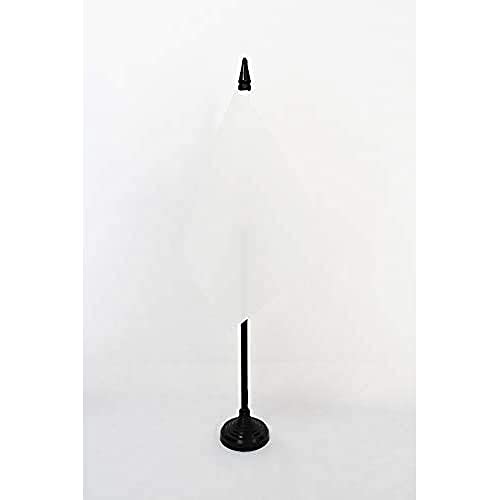 TISCHFLAGGE EINFARBIG WEISS 15x10cm - EINFARBIG TISCHFAHNE 10 x 15 cm - flaggen AZ FLAG