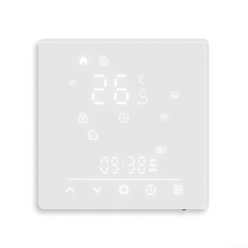 Termostato elegante de WiFi para la calefacción de piso eléctrica con la pantalla táctil y la estación meteorológica