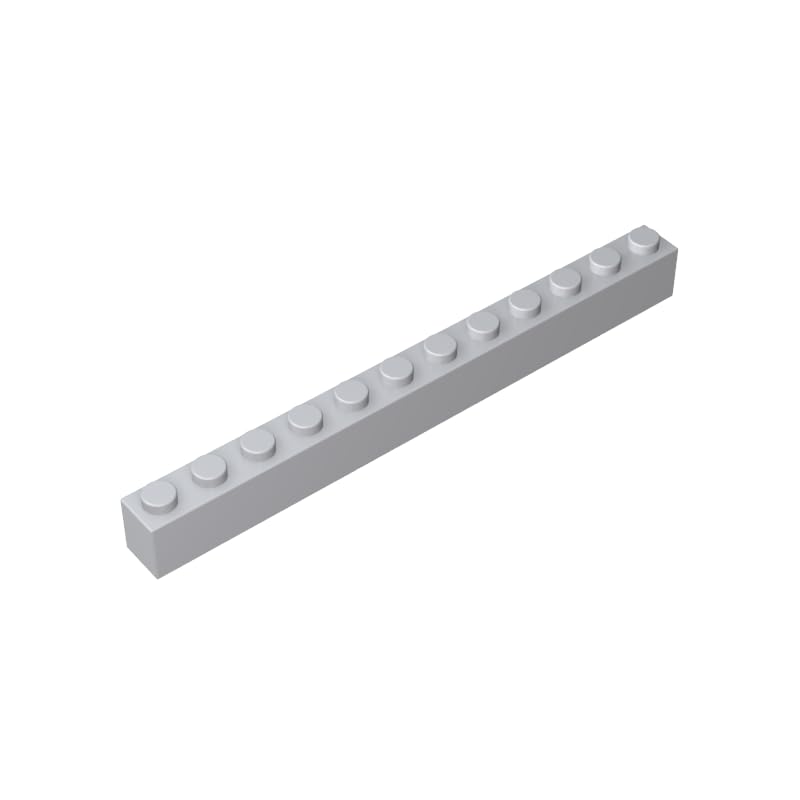 XYEIUGO 6112 Basic Bricks Brick 1x12, gray white, 10 PCS — image 1