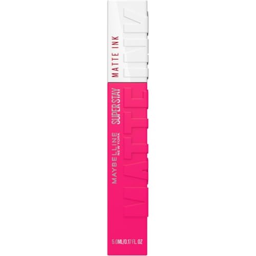 Maybelline New York Tinta Labbra a Lunga Durata, Effetto Matte e Colore Intenso, Tenuta fino a 16 Ore, No Transfer e Senza Sbavature, SuperStay Matte Ink, Tonalità: Romantic (30), 5 ml