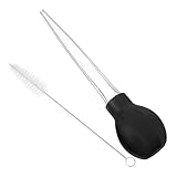 Toyvian Pipetta per Olio con Pompa di Aspirazione e Pennello per Barbecue Contagocce Liquidi Alimentari Sicuro Perdite per Tacchino Cottura e Misurazione Precisa immagine