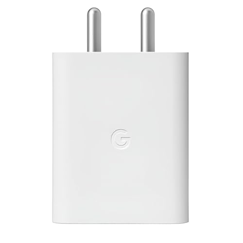 Image of Google 30W Original Type C Fast Charging Power Adapter for Google 9A / 9 Pro XL /9 Pro /8 Pro /8 /8a,7 Pro /7 /7A, Pixel 6a, Tablet /Chrome Books & Other USB C Devices Quick Charger Support - 30 watt, White