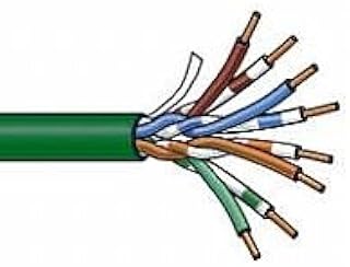 1585AU4 1 Reel 24 AWG 4 Nonbonded-Pairs CAT5E CMP Plenum Non-Shielded Voice & Data Cable - Green - UnReel Belden (Units of 1000 Feet)