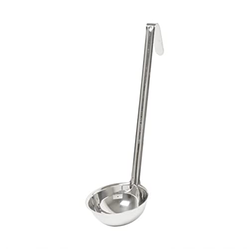 TrueCraftware- 10 oz Ladle Stainless Steel with Long Hooked Handles - Best Kitchen Accessories for Stirring Portioning and Serving Soups Chili and Stew in Restaurants and at Home