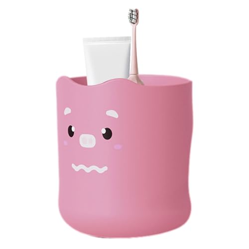 Toothbrush Tumbler for Kids - 300ml Toothbrush Cup for Kids Toiletries, Cartoon Toothpaste Holder and Tumbler | Unbreakable Toothbrush Cup, Adorable Bathroom Accessories for Kids