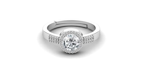 Bague en argent sterling zircon naturel idée cadeau bague réglable Ashtadhatu mixte