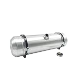 JSD 5 1/2 Gallon Overall 8' x 26' Round Aluminum Fuel tank Spun Fuel Gas Tank Cell + Bracket Center Fill 1/4' NPT