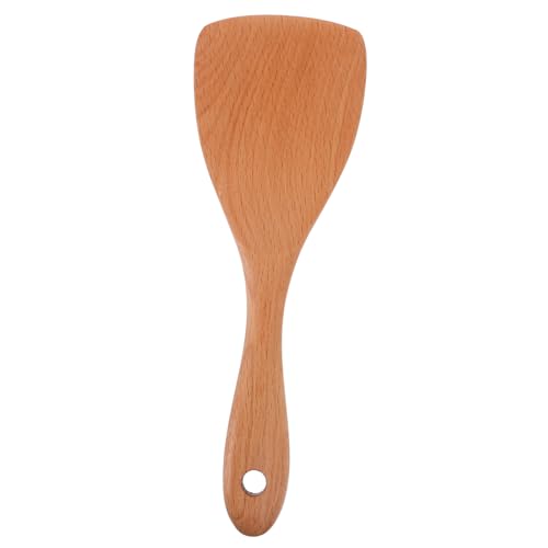 FONDOTIN Natural Beech Rice Scoop Spoon Non Stick Kitchen Utensil for Serving Mixing Comfortable Grip for Cooking Taste Testing Essential Kitchen Accessory for Rice Dishes
