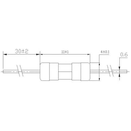 Fusible en verre 3.6x10 mm 250V 0.25A axial à action rapide pour carte