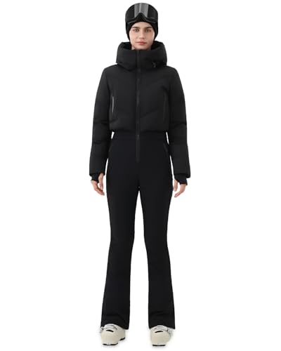 HIGH EXPERIENCE Womens Ski Suit One Piece Snowsuit Snow Slim Jumpsuits Snowboard Outfit Waterproof...