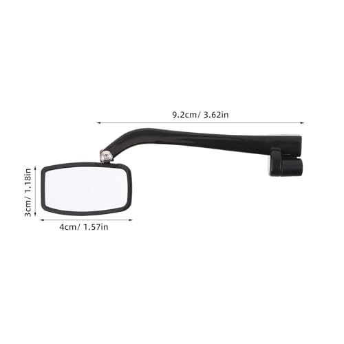 Espejo ciclismo clip de gafas en ABS negro regulable para bicicleta 7