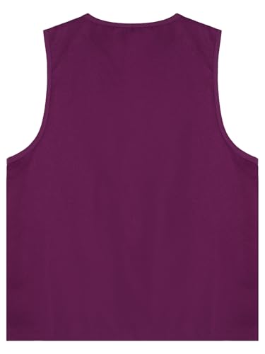 YEAHDOR Kids Boys Girls Volunteer Vest Activity Waistcoat Sleeveless Zipper Waiter Supermarket Work Uniform4